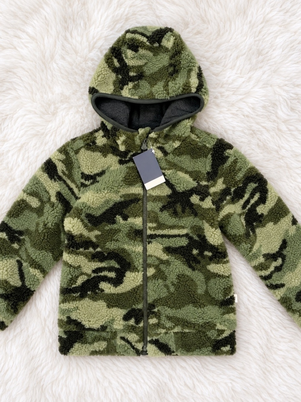 Baby Gap Kids Camo Sherpa Fleece Hooded Jacket Size 5 NWT